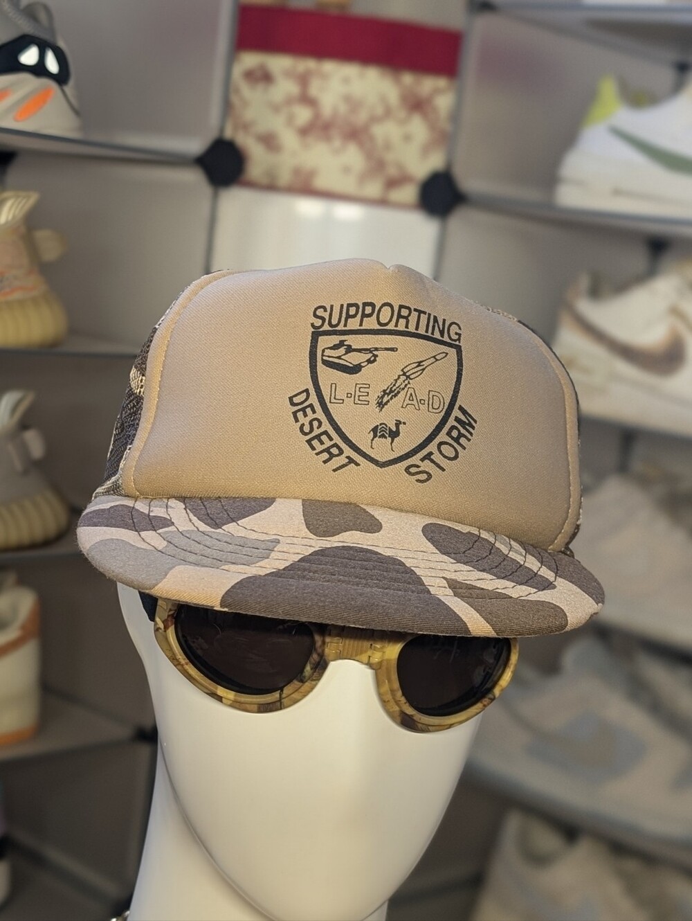 Desert Storm Vintage Camo Trucker Hat (OS)